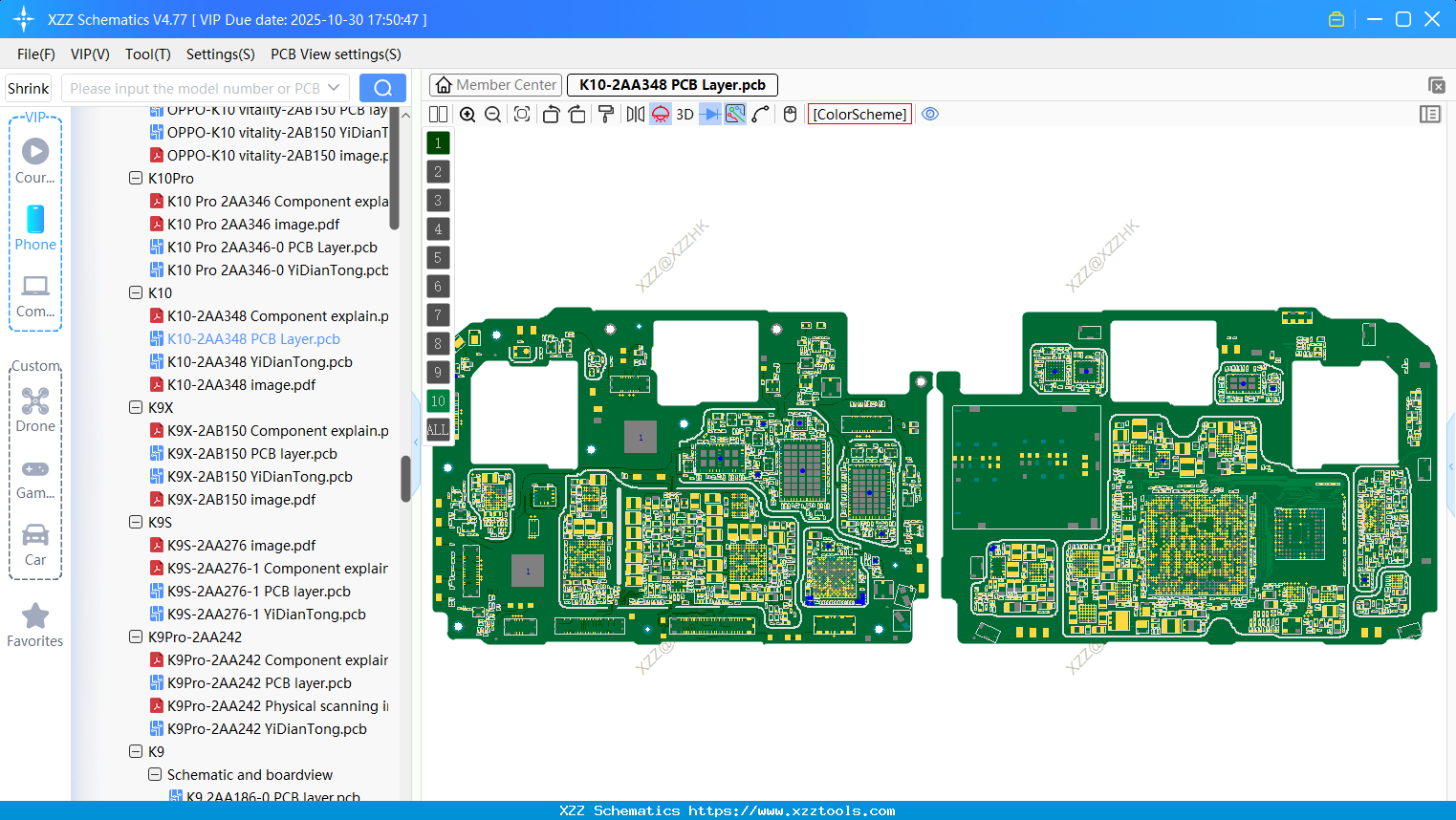 OPPO K10-2AA348 PCB Layer